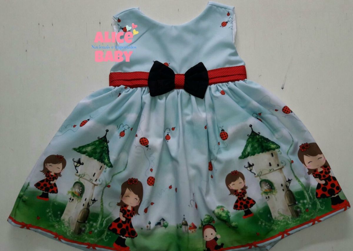 vestido de joaninha 1 ano