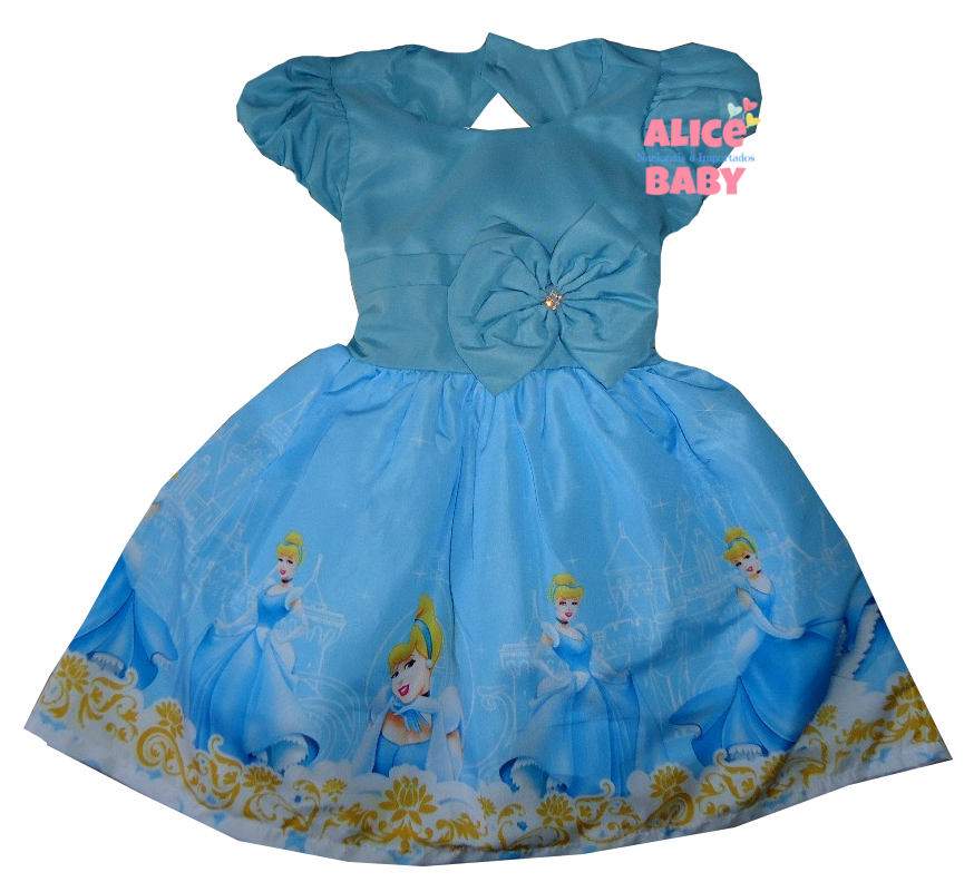 vestido cinderela 1 ano