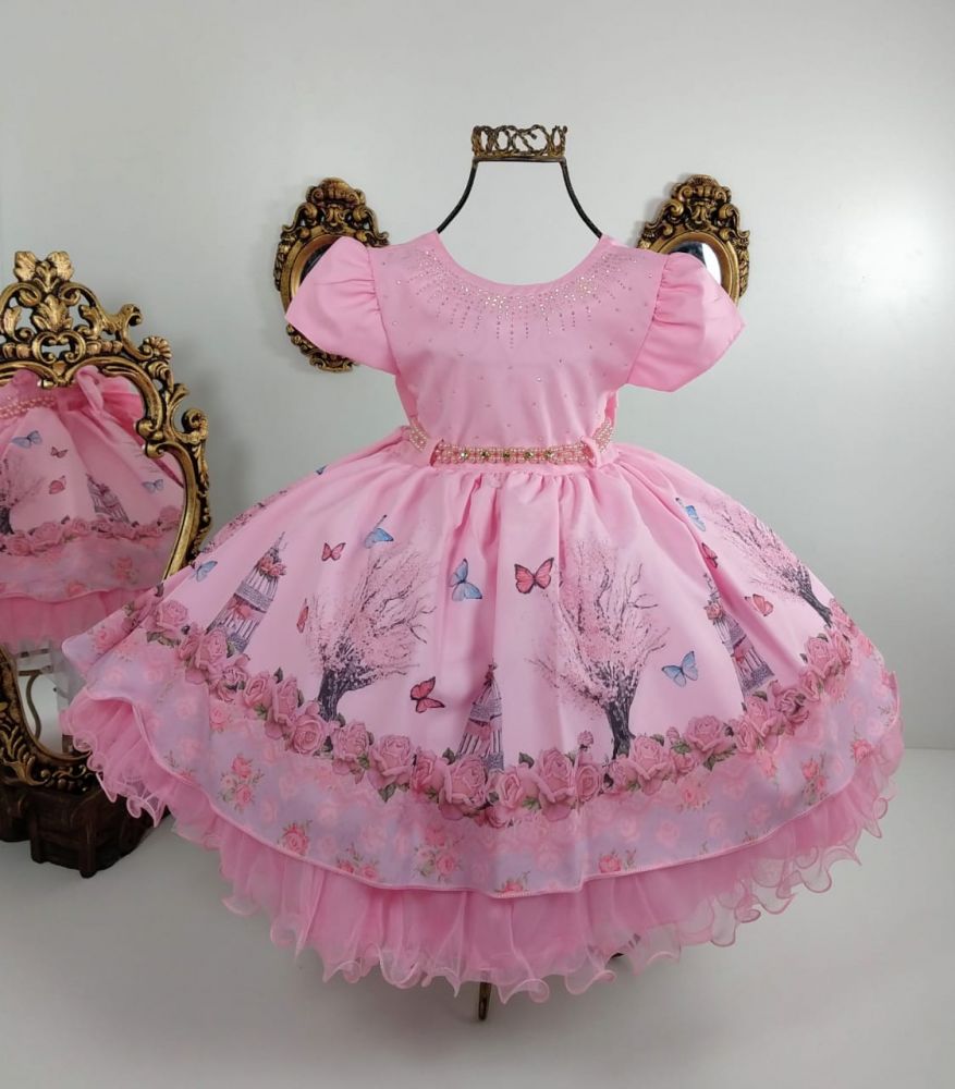 vestido borboleta 1 ano