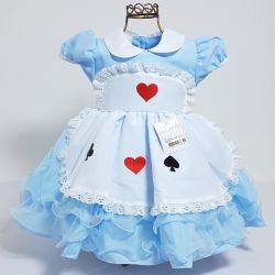 Vestido Festa Alice no País das Maravilhas Mod.4 Nelu