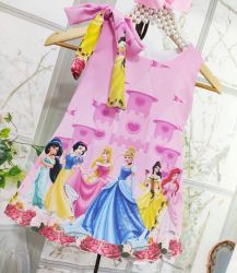 Vestido Trapézio Princesas Disney Mod.8 PrintIX