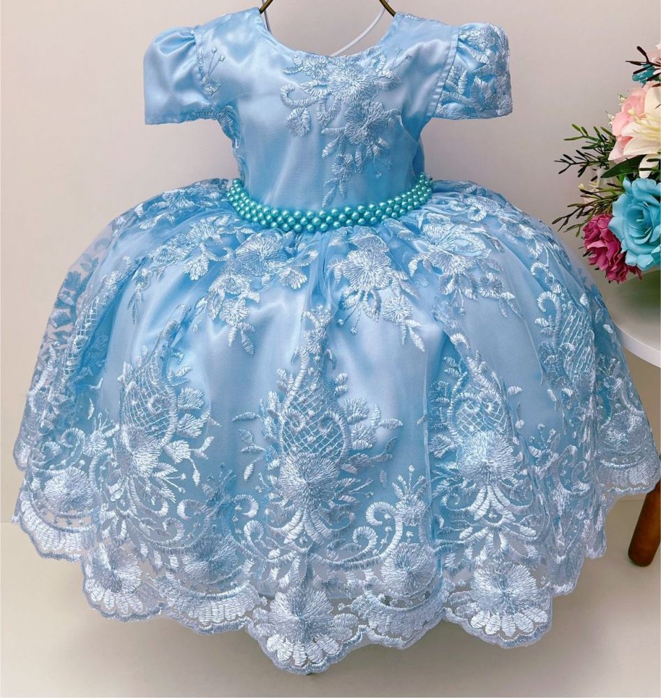 Alice Baby - Vestido Festa Azul Realeza Enjoy Kids