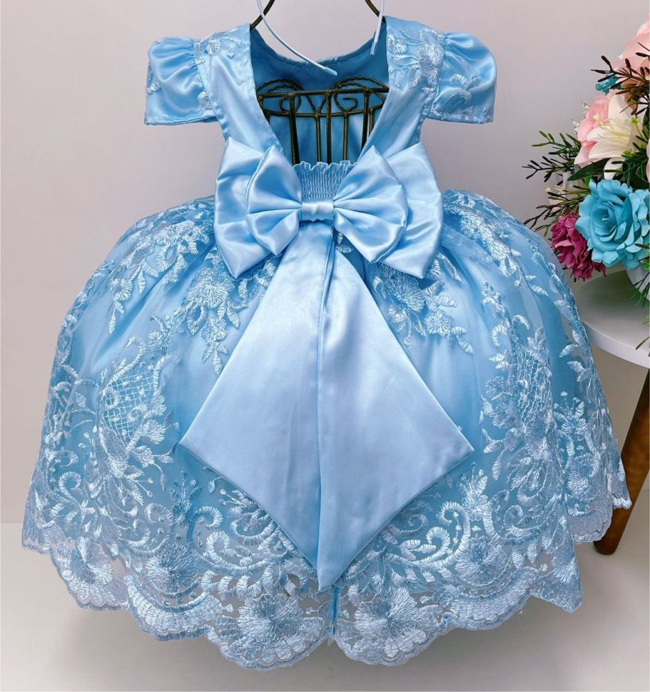Alice Baby - Vestido Festa Azul Realeza Enjoy Kids